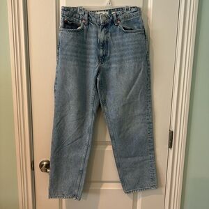 Mango Light Wash Mom Jeans